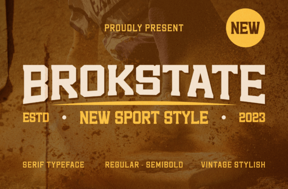 Brokstate: The Bold Display Font for Dynamic Branding