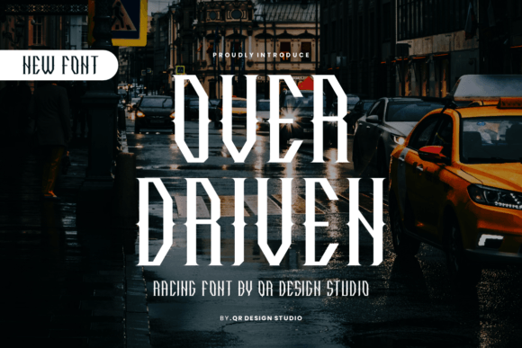 Over Driven: A Cool, Uniquely Shaped Display Font